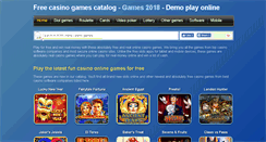 Desktop Screenshot of casinogamescatalog.com