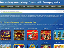 Tablet Screenshot of casinogamescatalog.com